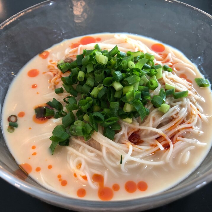 超簡単！即席冷製担々素麺。